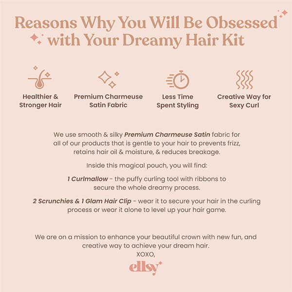 Dreamy Hair Kit in Mint to Be (Heatless Satin Hair Curls) - Image 3